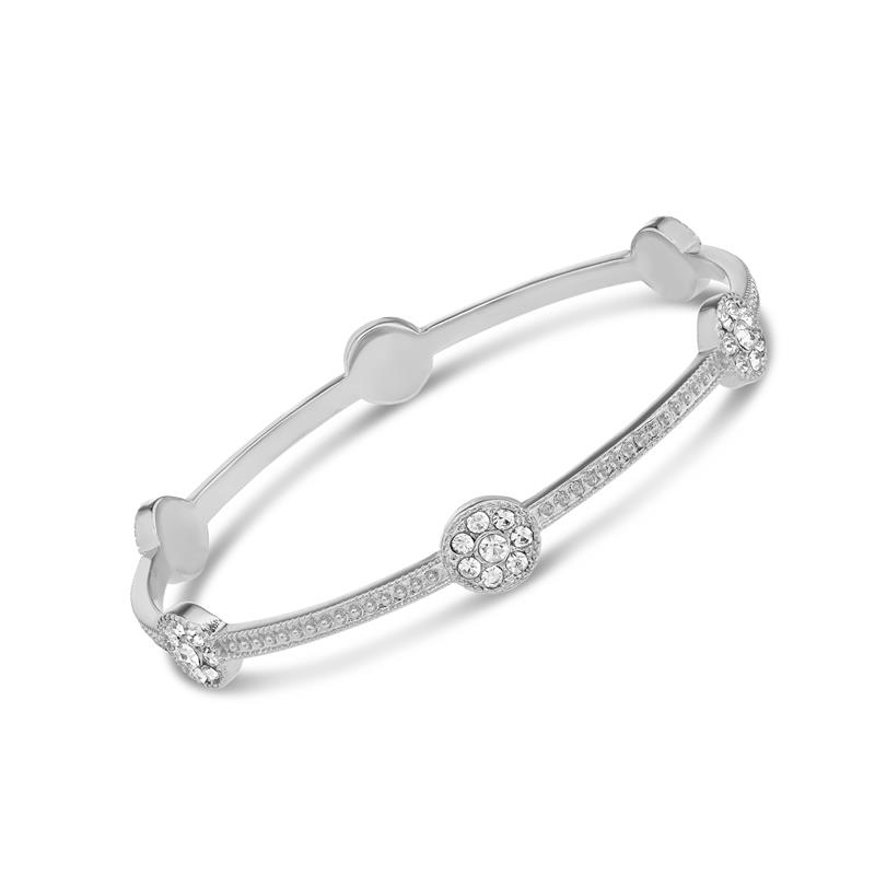 Triplet Bangle Rhodium-finished